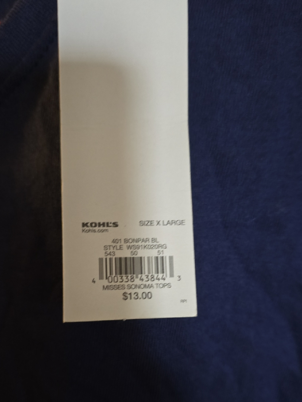 Sonoma Navy Blue 'Bonjour Merci Paris' Graphic Tee - Picture 2 of 2